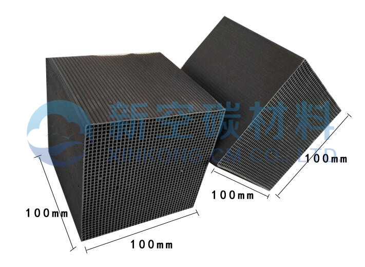 100*100*100蜂窝耐水活性炭-蜂窝活性炭厂家-防水-蜂窝型-蜂窝状活性炭-山东新空活性炭